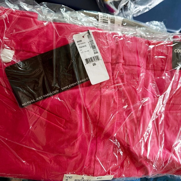 CAPRIS, SAVVY FIT TWILL, HONEYSUCKLE, SIZE 26, RAYON/SPANDEX, FLY FRONT, SLASH - Picture 2 of 2